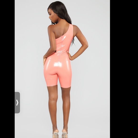 Fashion Nova “ Slick Operator Latex Biker Romper “ - Picture 7 of 7
